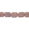 Redline marble 1pkg1, carved flat rectangle bead, 15 inch 42x28mm-44x32mm image number 1