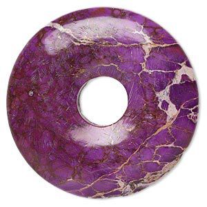 Magnesite 1pkg1, hand-cut donut focal 40mm