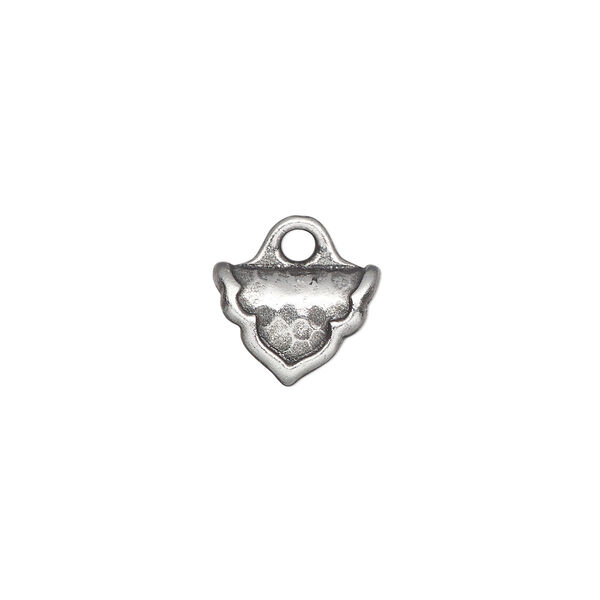 Crimp end, TierraCast®, pewter (tin-based alloy), 12x8mm palace, 2.7mm inside diameter. Sold per pkg of 2. image number 0