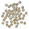 Bead, Czech fire-polished glass 1pkg600, translucent smoke half-coated AB, 8mm faceted round. image number 1