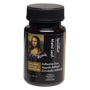 Gold leaf adhesive, Mona Lisa™ Metal Leaf™, clear. Sold per 2-fluid ounce bottle.