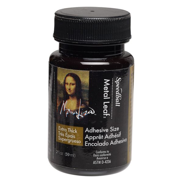 Gold leaf adhesive, Mona Lisa™ Metal Leaf™, clear. Sold per 2-fluid ounce bottle. image number 0