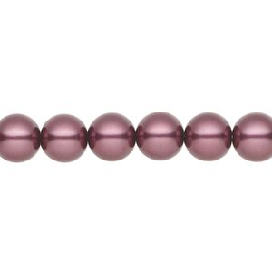 Pearl 100pk light burgundy, Preciosa Czech crystal 8mm round