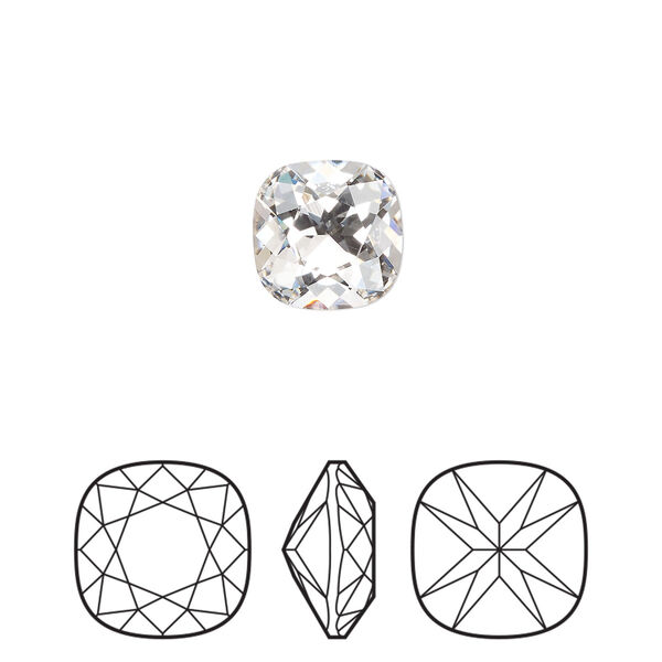 Fancy stone 144pk crystal foil back, Preciosa MAXIMA Czech crystal rhinestone 10mm cushion square image number 0