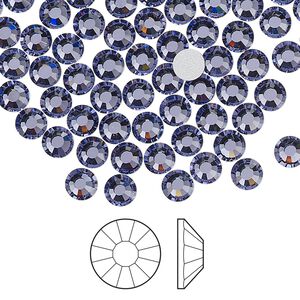 Flat back 144pk tanzanite foil back, Preciosa Viva 12® Czech crystal rhinestone 4.6-4.8mm chaton rose round SS20