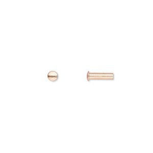 Rivet, copper, 7.5x3mm with 1.9mm shank. Sold per pkg of 100.
