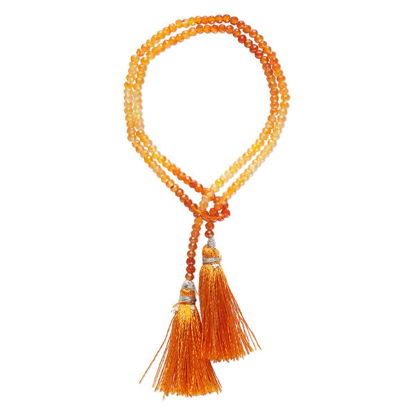Bead, carnelian (dyed / heated), shaded, 3-3.5mm hand-cut faceted round, B+ grade, Mohs hardness 6-1/2 to 7. Sold per 15-1/2" to 16" strand. image number 0