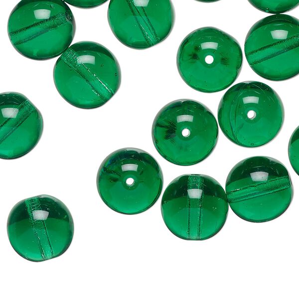 Czech glass 1pkg40, round druk bead teal 10mm image number 0