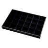Display tray, leatherette and velveteen, black, 13-3/4 x 1-1/4 x 9-1/2 inches with 24-compartment insert. Sold individually. image number 0