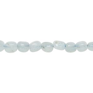 Aquamarine 1pkg1, pebble bead 15 inch small