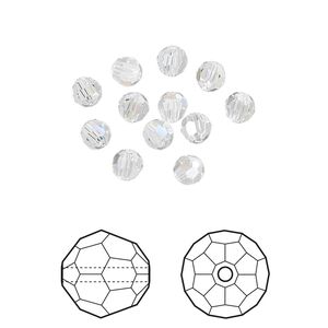 Bead 12pk crystal moonlight, Crystal Passions® 4mm round 5000