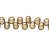 Freshwater pearl 1pkg1, top-drilled rice, 15 inch satin sand 6x5mm-8x6mm cultured image number 0
