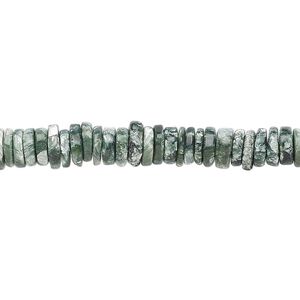 Seraphinite 1pkg1, hand-cut rondelle bead natural 8 inch 4x1mm-5x2mm