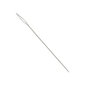 Needle, Beadalon®, stainless steel, pkg/4, 2-1/2 inches, heavy, 0.51mm width, collapsible-eye twisted wire.