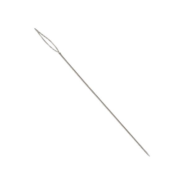 Needle, Beadalon®, stainless steel, pkg/4, 2-1/2 inches, heavy, 0.51mm width, collapsible-eye twisted wire. image number 0