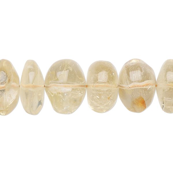 Citrine 1pkg1, hand-cut rondelle bead 15 inch 13x5mm-15x10mm image number 0