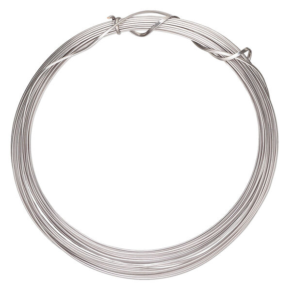 Wire, ParaWire™, titanium-finished copper, half-round, 18 gauge. Sold per 4-yard section. image number 0