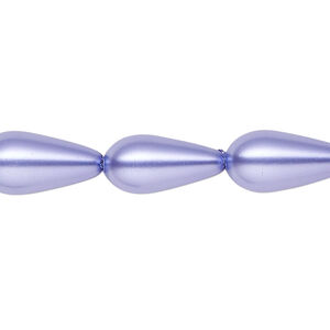 Pearl 1pk violet, Celestial Crystal® 15x8mm teardrop 15.5-16 inch