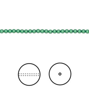 Pearl 1000pk eden green, Swarovski® 2mm round 5810