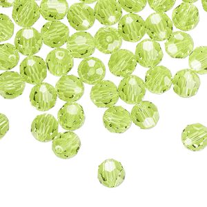 Bead 360pk citrus green, Swarovski® 6mm round 5000