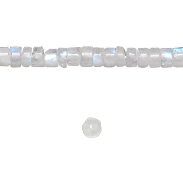 Rainbow moonstone 1pkg1, hand-cut heishi bead natural 15.5-16 inch 5x2mm-6x4mm image number 0