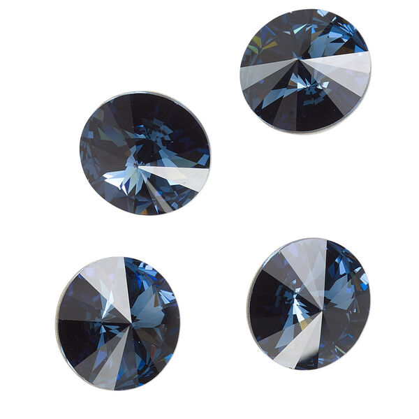 Chaton 48pk Montana foil back, Crystal Passions® 14mm rivoli 1122 image number 0