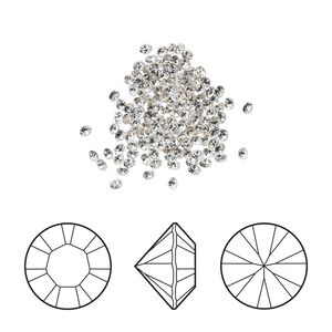 Chaton 144pk crystal foil back, Crystal Passions® 1mm round PP9 1028