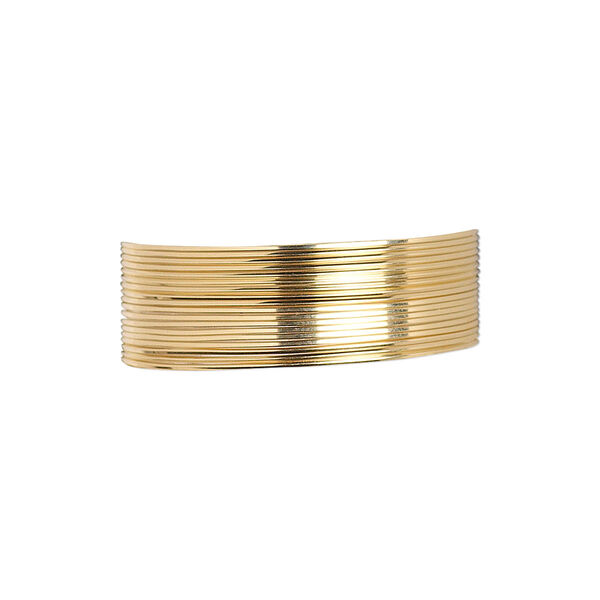 Wire, 12Kt gold-filled, dead-soft, square, 26 gauge. Sold per pkg of 5 feet. image number 0