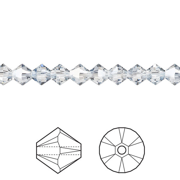 Bead 24pk crystal blue shade, Crystal Passions® 5mm bicone 5328 image number 0
