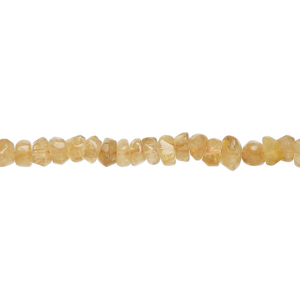 Citrine 1pkg1, hand-cut tumbled rondelle bead, 14 inch 3x2mm-4x3mm image number 0