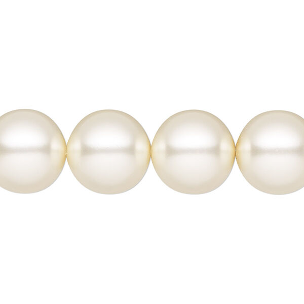 Pearl 10pk light creamrose, Preciosa Czech crystal 12mm round image number 0