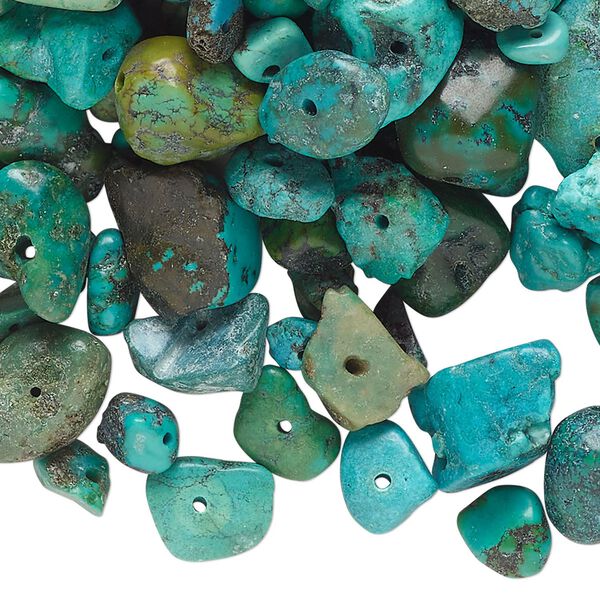 Turquoise 1pkg1, chip bead 1/4 lb mix small to extra-large image number 0