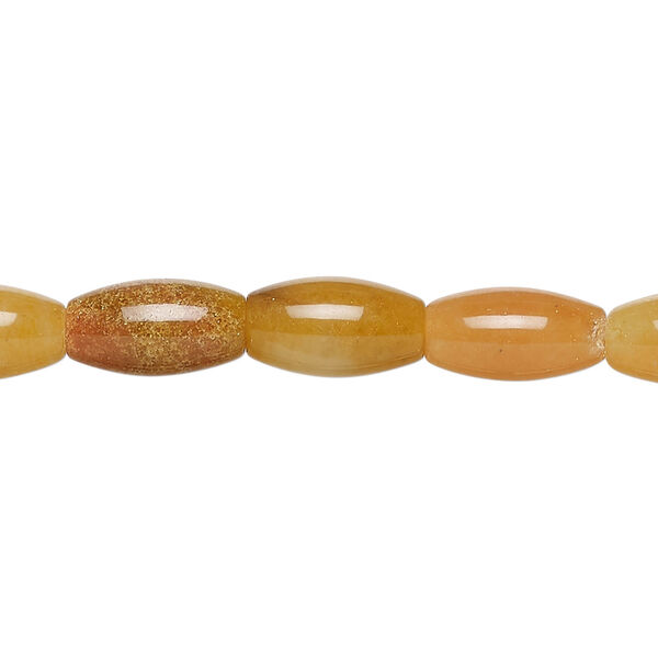 Red aventurine 1pkg1, oval bead natural , 15 inch 11x6mm-12x7mm image number 0