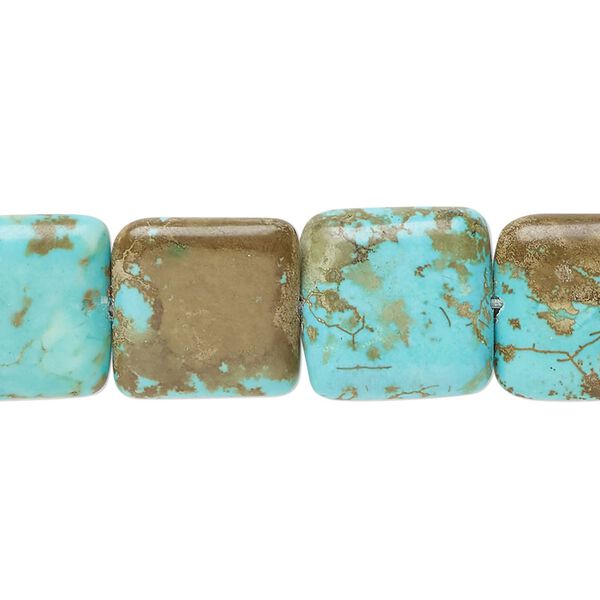 Magnesite 1pkg1, puffed square bead 15 inch 13-14mm image number 0