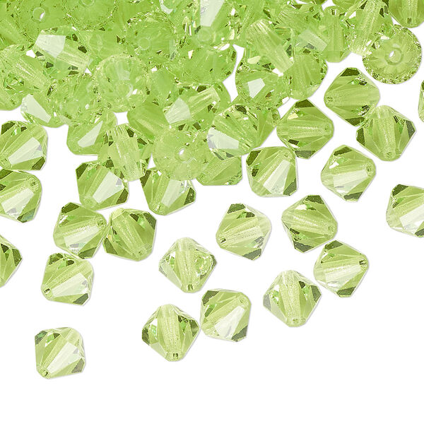 Bead 24pk limecicle, Preciosa Czech crystal 6mm bicone image number 0