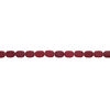 Bead 1pkg1 glass, translucent frosted red, 17x12mm-17x13mm flat oval, 15 inches. image number 1