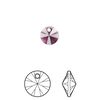 Drop 144pk amethyst, Swarovski® 8mm pendant mini disk 6428 image number 0