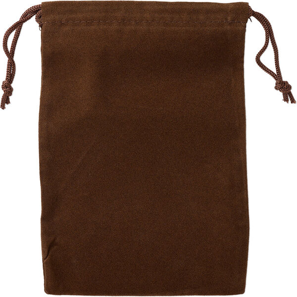 Pouch, velveteen and cotton, brown, 5-1/2 x 4-inch rectangle with drawstring closure. Sold per pkg of 25. image number 0