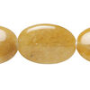 Golden "jade" 1pkg1, puffed oval bead natural, 15 inch 30x20mm (quartz) image number 0