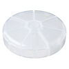 Organizer, plastic, clear, 4-1/4 x 1-1/4 inch round with 7 compartments. Sold individually. image number 2