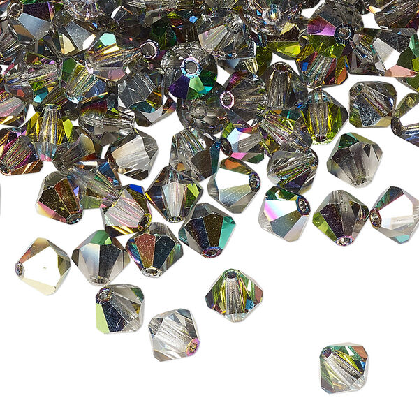 Bead 144pk crystal vitrail medium 2X, Preciosa Czech crystal 6mm bicone image number 0