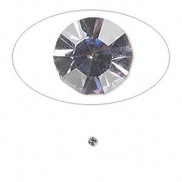 Chaton, glass rhinestone, lavender, foil back, 2.0-2.1mm faceted round, PP14. Sold per pkg of 72. image number 0