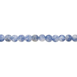 Sodalite 1pkg1, matte round bead natural 8 inch 4mm