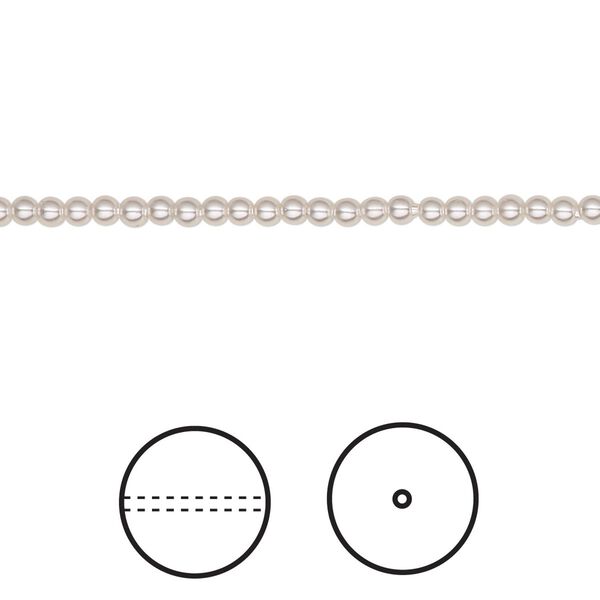 Pearl 1000pk white, Crystal Passions® 2mm round 5810 image number 0