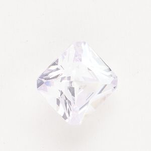 Drop cubic zirconia 1pk 25mm faceted diamond, transparent blue shade