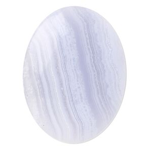 Blue lace agate 1pkg1, calibrated oval cab natural 40x30mm