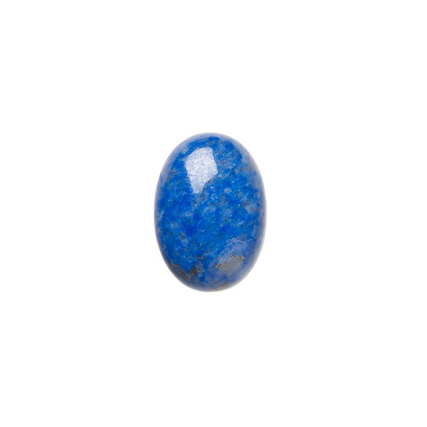 Cabochon, denim lapis (natural), 14x10mm calibrated oval, C grade, Mohs hardness 5 to 6. Sold per pkg of 4. image number 0