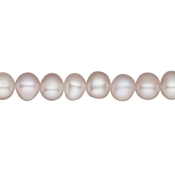 Pearl, cultured freshwater, light to dark mauve, 5-6mm semi-round, C grade, Mohs hardness 2-1/2 to 4. Sold per 16-inch strand. image number 0