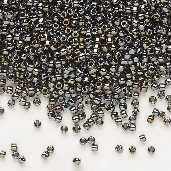 Seed bead, Dyna-Mites™, glass, pkg/1/2kg, #11 round, opaque iris gold, (90201 11/0 RR). image number 0
