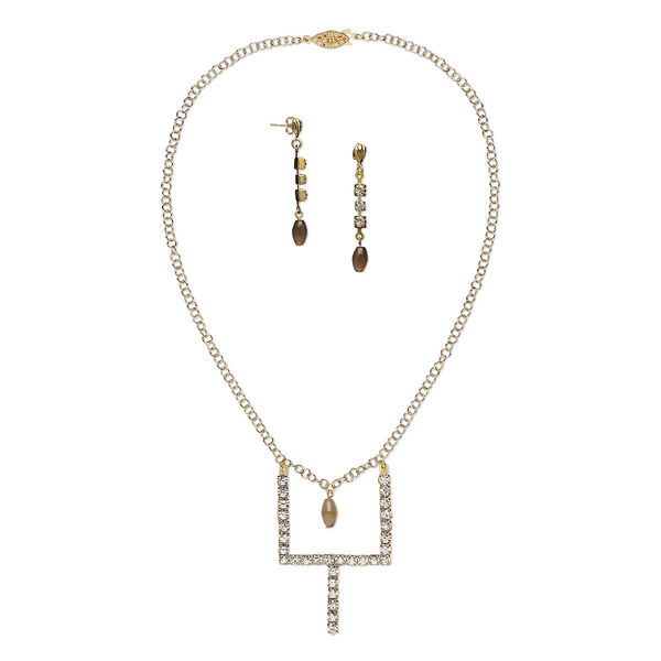 Necklace and earring set, One of a Kind Jewelry, 17 inches. Only one available. image number 0